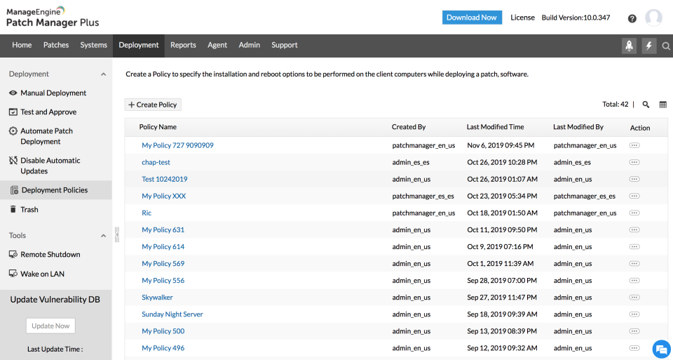 screenshot of ManageEngine Patch Manager Plus